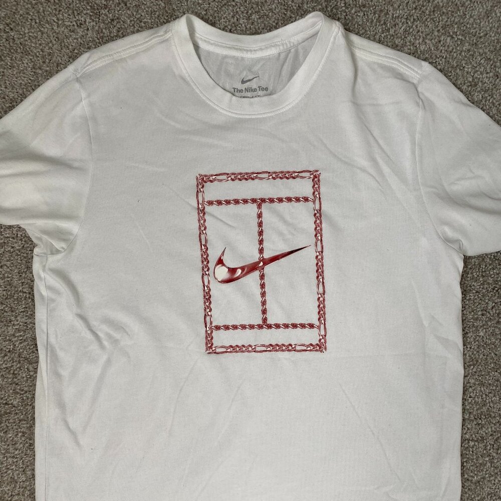 Nike Court Men's Tennis Short Sleeve Medium White T-shirt